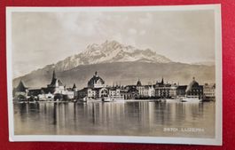 Luzern mit Bergpanorama / Dampfschiffe  Top
