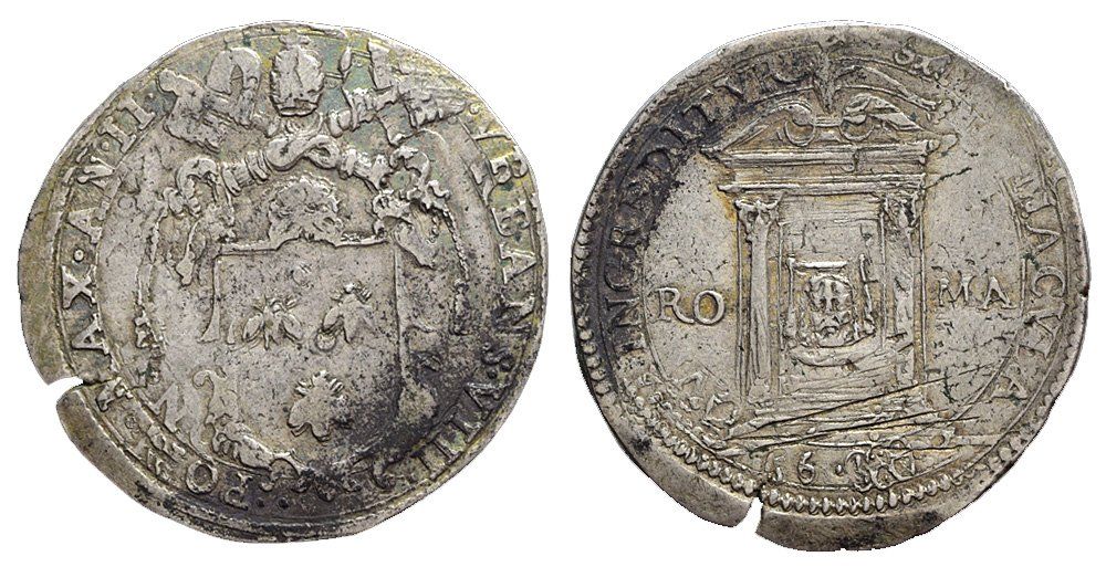 Tutti le monete: Italien, Rom, Testone 1625 – Usato da Chiasso venduto da Novamarketing