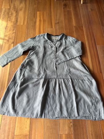Leinenkleid grau, Gr S
