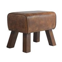FuhrHome Hocker Bock VALENCIA Leder rosebrown