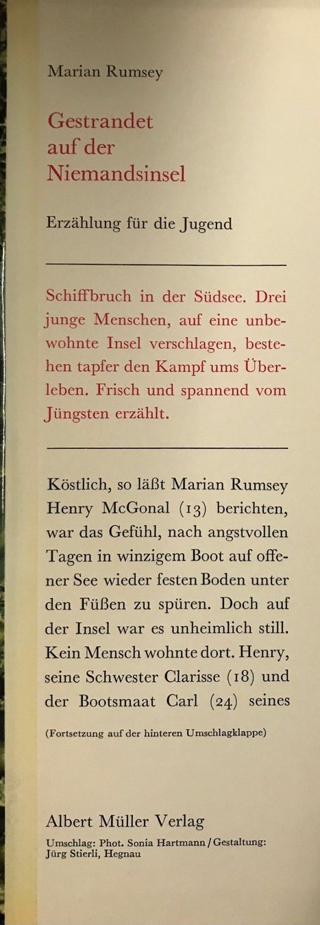 Bücher: Gestrandet auf der Niemandsinsel – Gebraucht aus Sarnen von Livres 1
