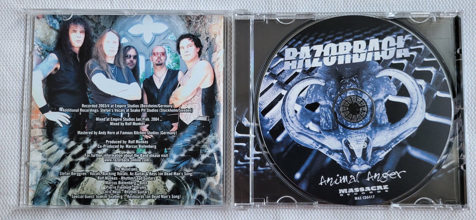 CD: Razorback - Animal anger – Usato da Villars-sur-glane venduto da Epsilonhike 2