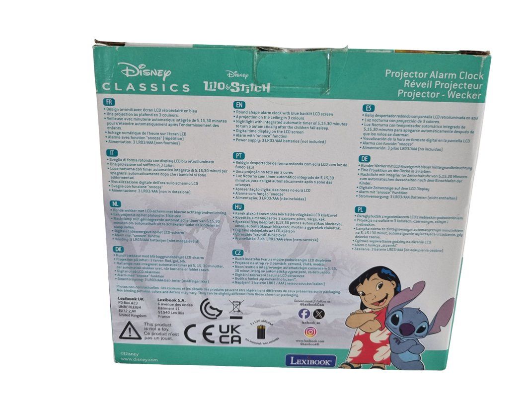 Disney Wecker: LEXIBOOK Disney Projektor-Wecker Stitch – Neu (gemäss Beschreibung) aus Wangen b. Olten von Restwert_Wangen 4