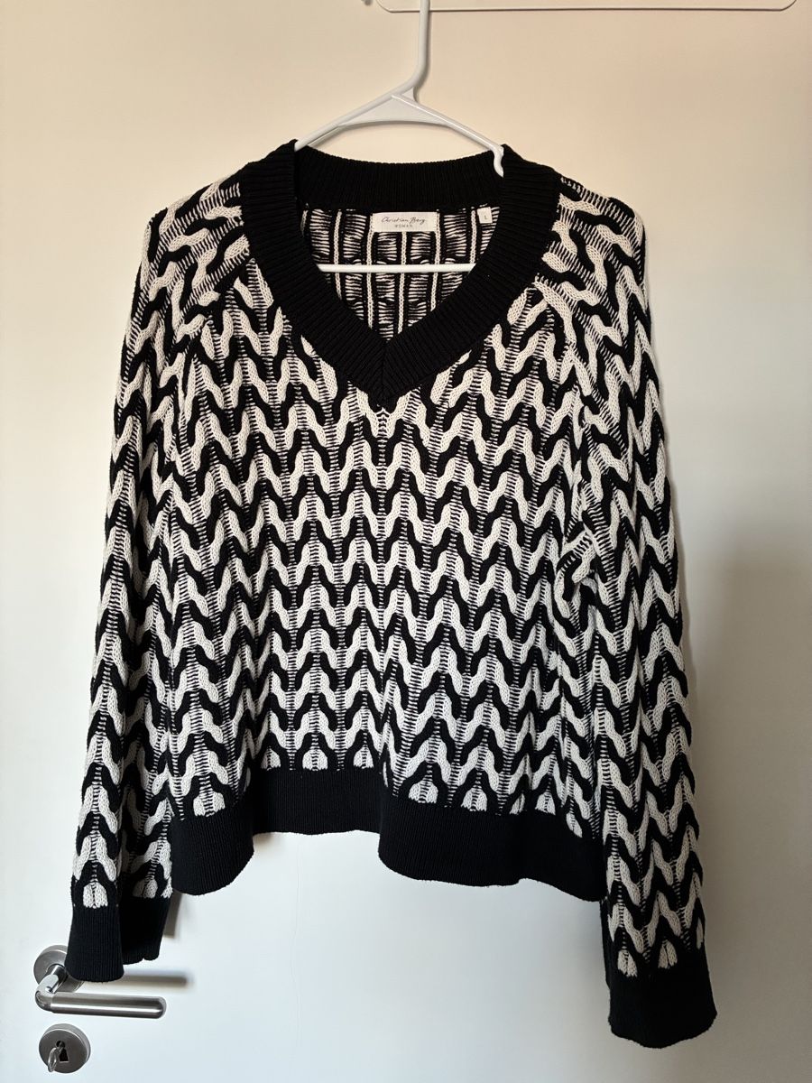 Maglioni & Felpe: Christian Berg Strickpullover Gr. L Schwarz/Weiss  – Usato da Wädenswil venduto da Gilmored83
