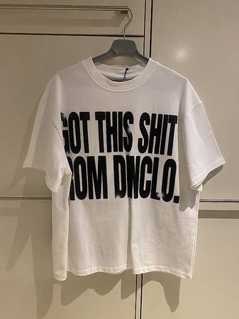 Weißes Oversize Streetwear T-Shirt mit Print  Neu