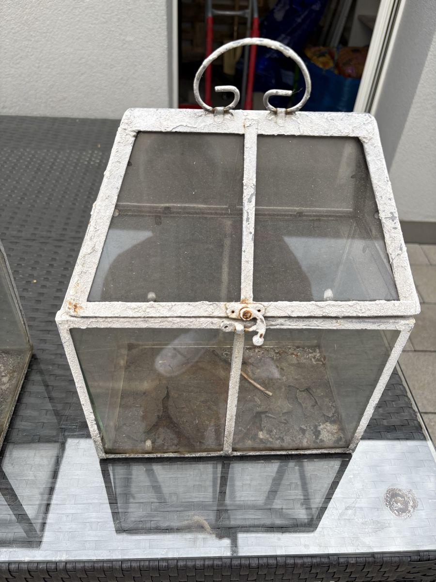 Laternen: 4 Laternen / Windlichter / Glas / shabby shic – Gebraucht aus Zürich von seb_8rsb 4