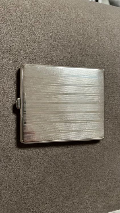 Zigarettenbox XL Metallisch Für 25 Zigaretten - Silbernes Etui Mit Pop-up Funktion