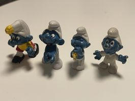 4 Schlumpf Figuren Set - mit Defekten