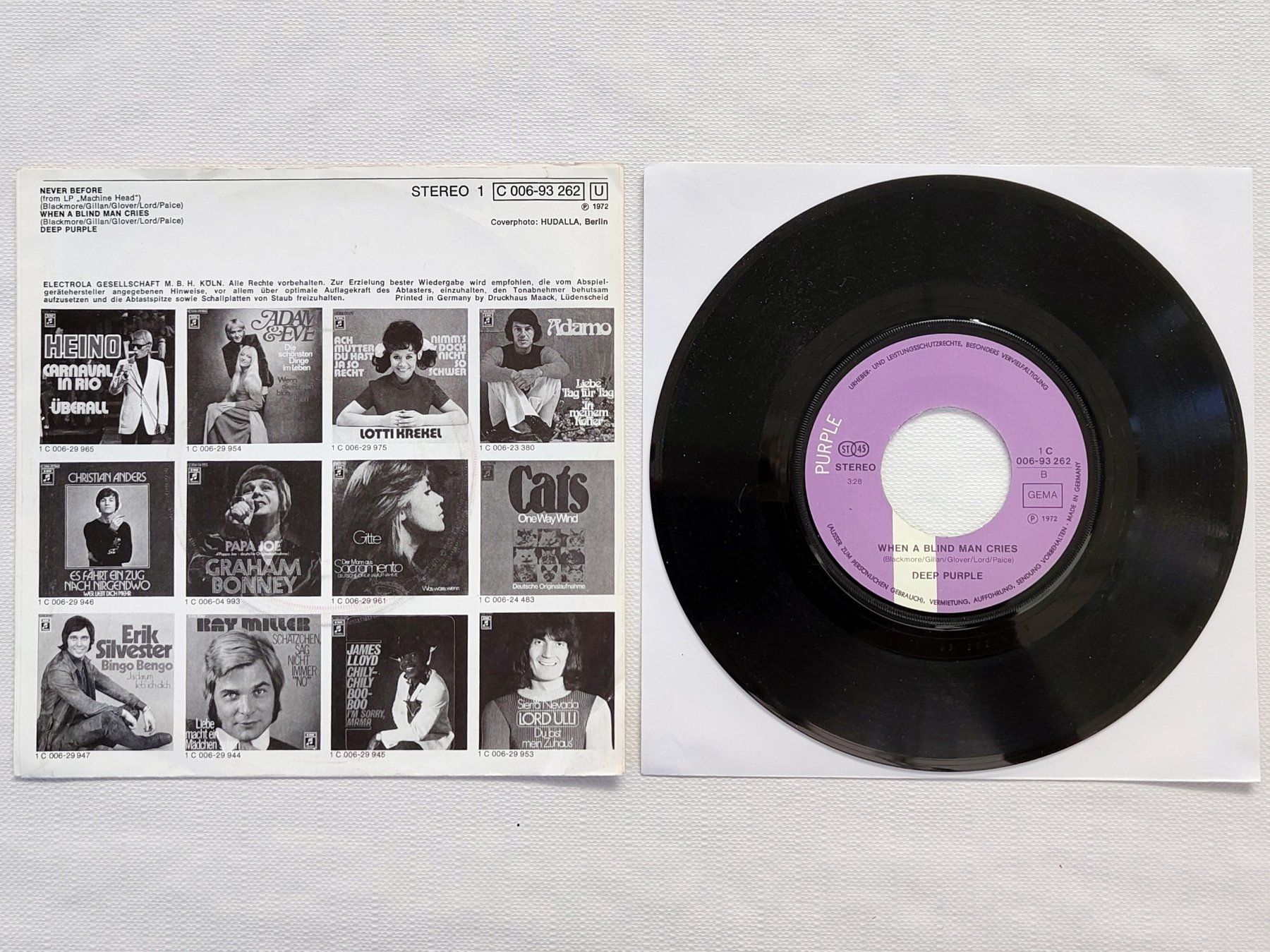 Schallplatten: 7" Single Deep Purple: Never Before – Gebraucht aus Hindelbank von iCardologe 1
