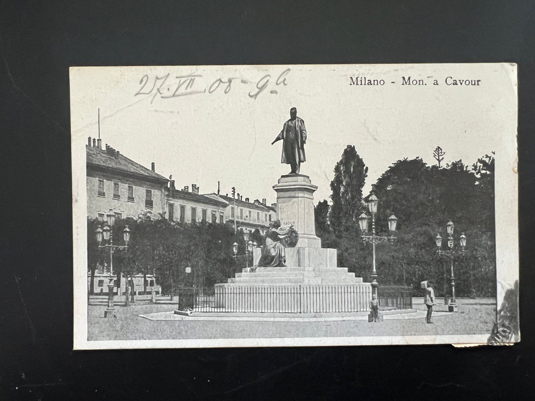 Cartes postales: AK 1908 Milano Mon. a Cavour     (G366) – D'occasion à Hinwil par Sidi4