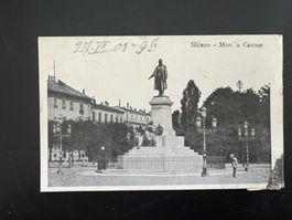 AK 1908 Milano Mon. a Cavour     (G366)