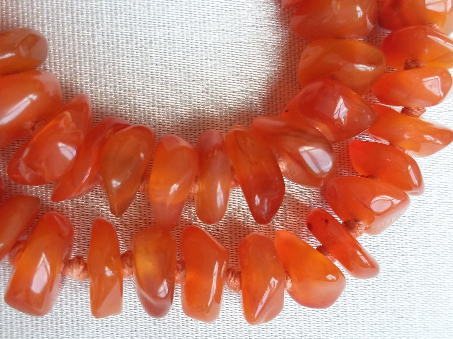Catenine: Echtes trendiges CARNEOL Collier in Orange – Usato da Zürich venduto da sanwit