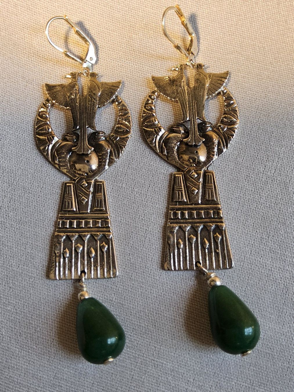 Orecchini pendenti & Orecchini a lobo: Exquisite Ohrhänger Sterling Silber Aegyptian Revival – Usato da Zürich venduto da helsan 2
