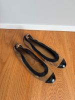 CHANEL Ballerinas in Schwarz/Gold Gr. 41