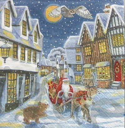 Servietten: Serviette weihnachtsmann (w199) – Neu (gemäss Beschreibung) aus Schlatt TG von kreativ-atelier