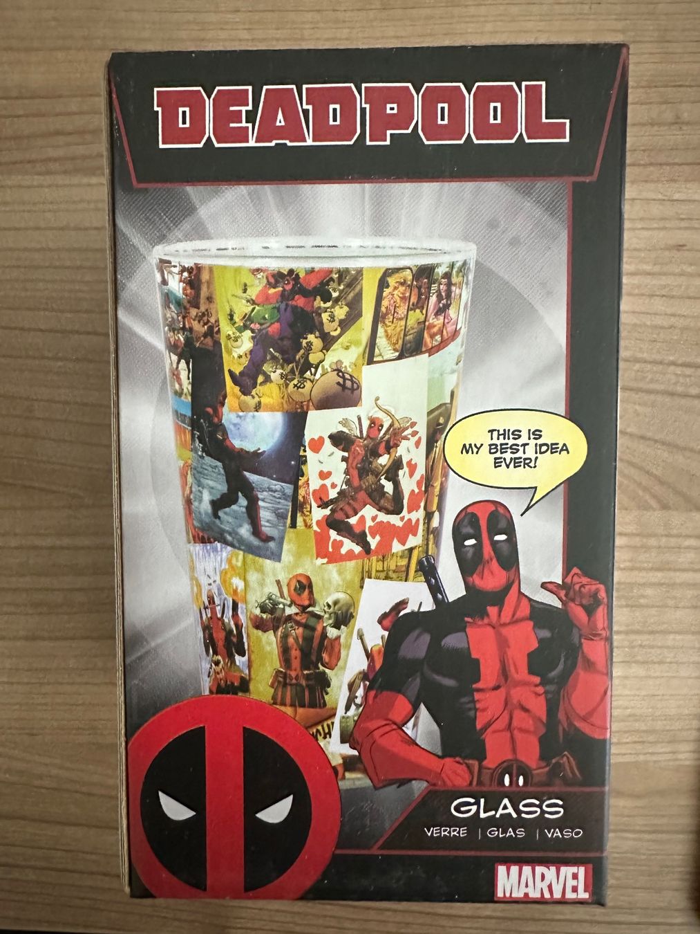 Gläser: Deadpool Trinkglas / Sammelglas – Neu und originalverpackt aus Möhlin von Suissepac