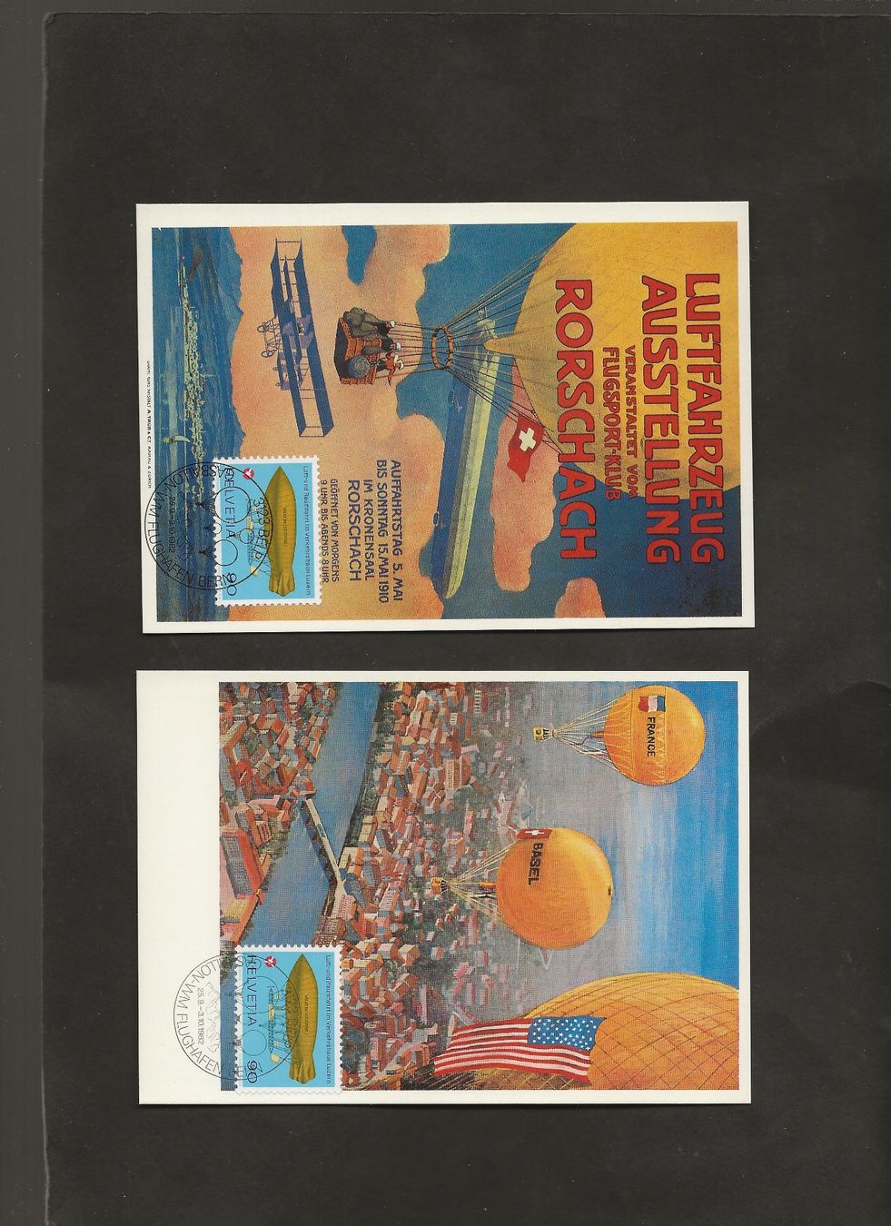 Tous les timbres: Ballon 1982 BERN 6 Nostalgiekarten gebraucht Luftpost – D'occasion à Au ZH par xelagreb01 2
