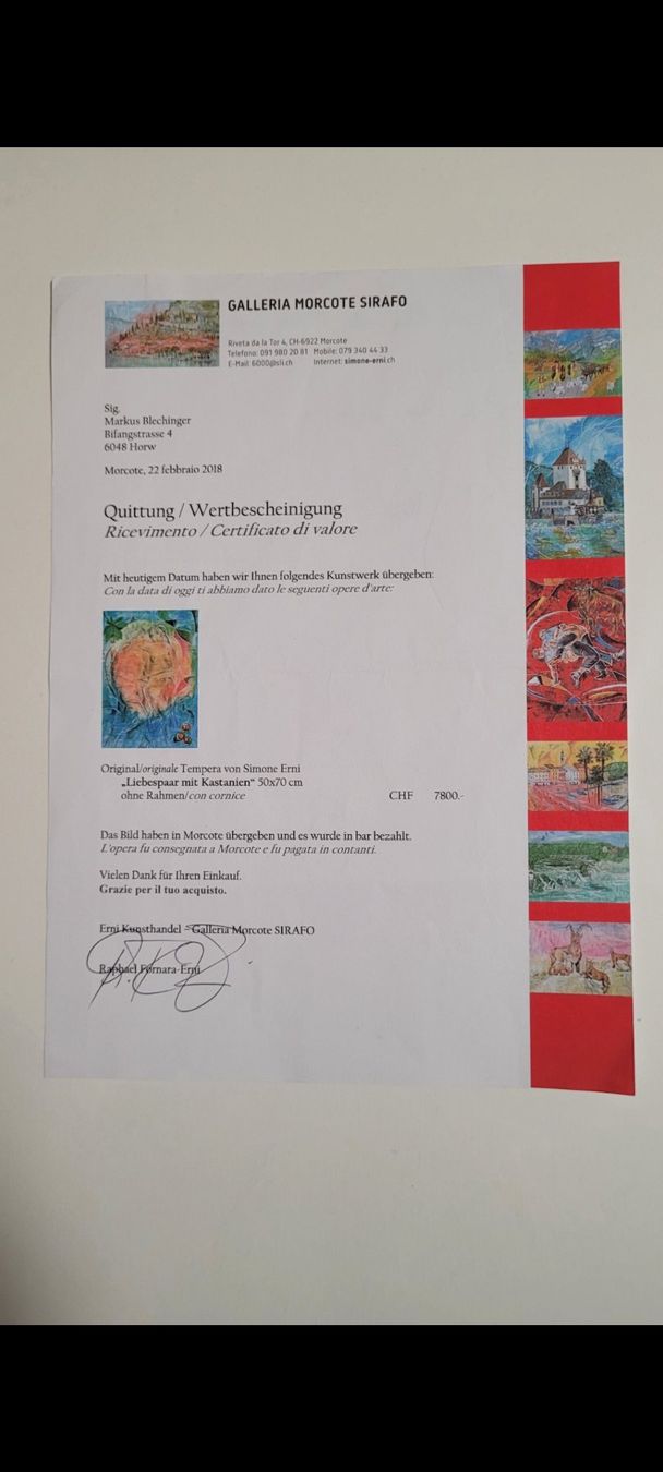Gemälde: ** ERNI SIMONE, Originalbild / Unikat ** – Gebraucht aus Luzern von Luzern1 5