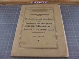 Beschreibung und Instruktion Ee 3/3 16311-16326, SBB, ca A5,