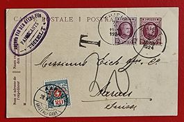 GANZSACHE BELGIEN TAXIERT NACHPORTO FIRMA EICH AARAU 1924