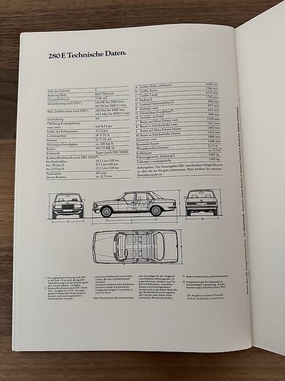 Mercedes-Benz Dokumente: Mercedes Benz 280, 280E Prospekt – Gebraucht aus Rothrist von Flegu 4