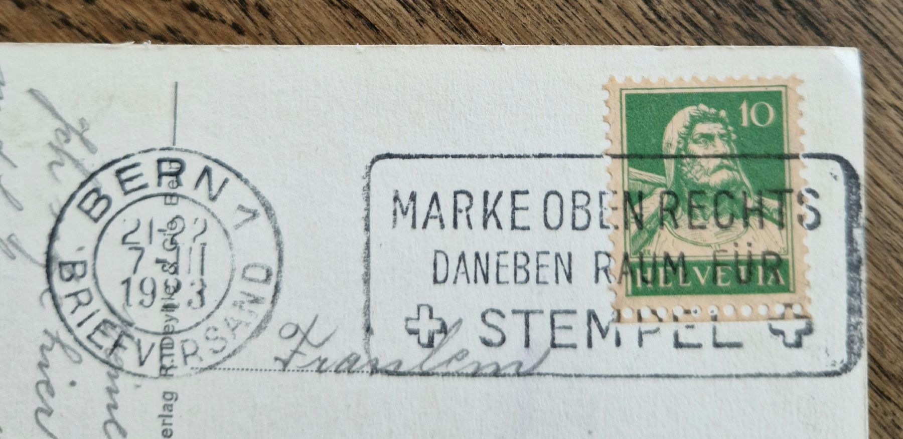 Cartoline postali: Weltpostdenkmal, Sonderstempel, 1923 – Usato da Ebikon venduto da Donar50 1