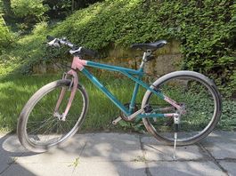Citybike in Türkis-Rosa zu verkaufen