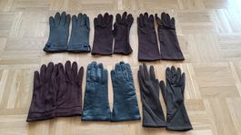 Set Damen Handschuhe braun-schwarz