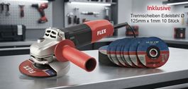 Flex Winkelschleifer Ø 125 mm 1000W & 10 Trennscheiben NEU