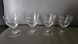 4 bicchieri in vetro per liquore