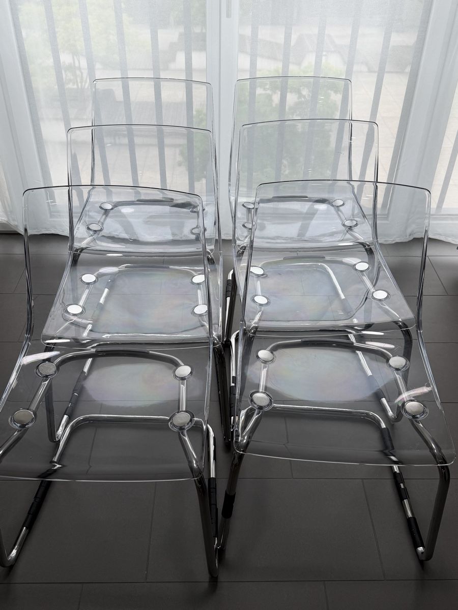 Ikea Sedie: 6x IKEA TOBIAS Stühle transparent – Usato da Schlieren venduto da Dav_8gbc