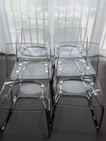 6x IKEA TOBIAS Stühle transparent