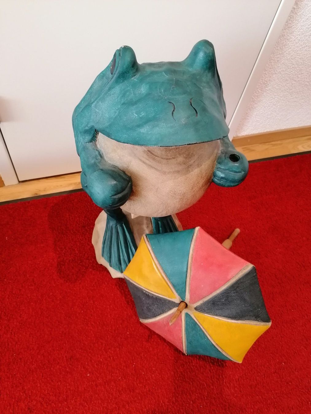 Holzschnitte: Frosch mit Schirm aus Holz geschnitzt – Gebraucht aus Muri AG von goodmood17 8