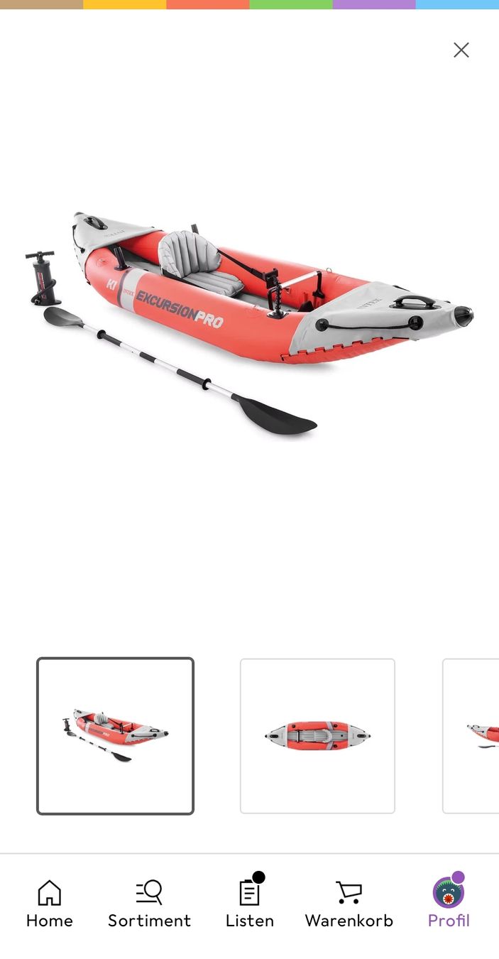 Schlauchboote, Kajaks & Kanus: Kajak Intex Excursion Pro – Neu und originalverpackt aus Basel von doniel_basel