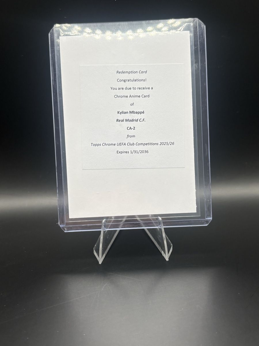 Topps Carte collezionabili: Topps Chrome Kylian Mbappe Chrome Anime CA-2 Real Madrid – Nuovo e nell'imballaggio originale da Effretikon venduto da iph_xb5l