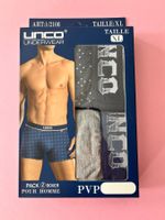 Boxer Herren, UNCO, Grösse XL  (2 Stück; grau und dunkelblau
