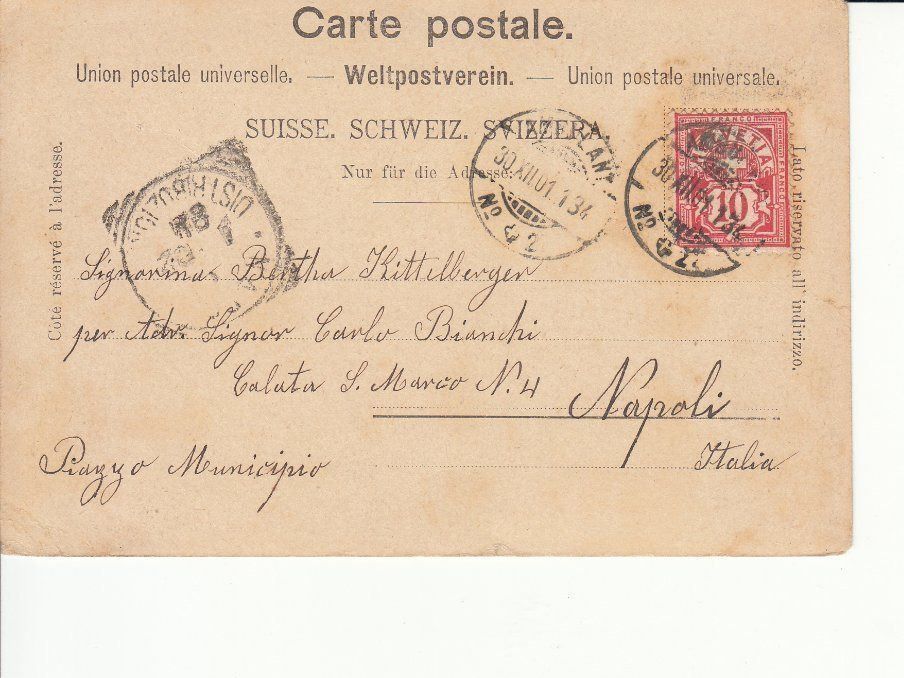 Ansichtskarten: Glarus 1901 – Gebraucht aus Bürglen TG von StampGraf 1