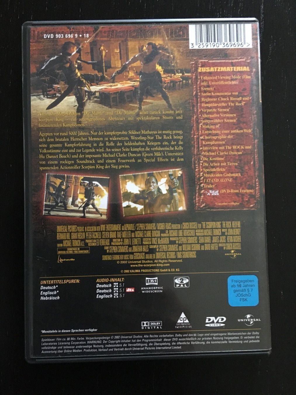 Tutti i DVDs: DVD The Scorpion King – Usato da Regensdorf venduto da scheissspiel 1