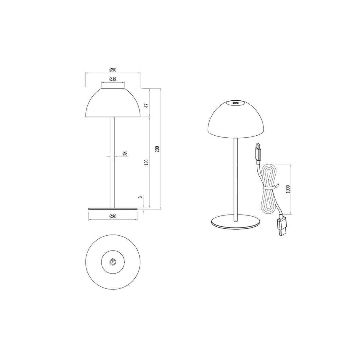 Lampade: LED Aussen Tischleuchte, 20 cm Höhe – Nuovo (secondo la descrizione) da Kreuzlingen venduto da Smart-Light 8