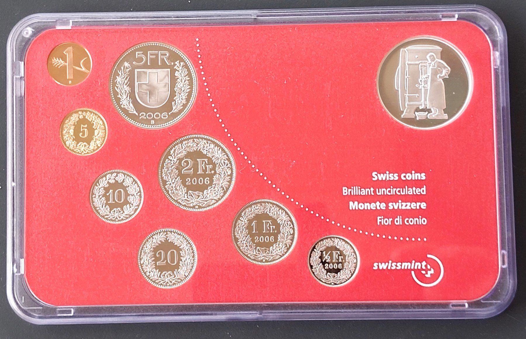 Tutti le monete: Münzsatz Schweiz 2006 stgl. Kirchenfeld – Nuovo (secondo la descrizione) da Arch venduto da coinsandmore 4