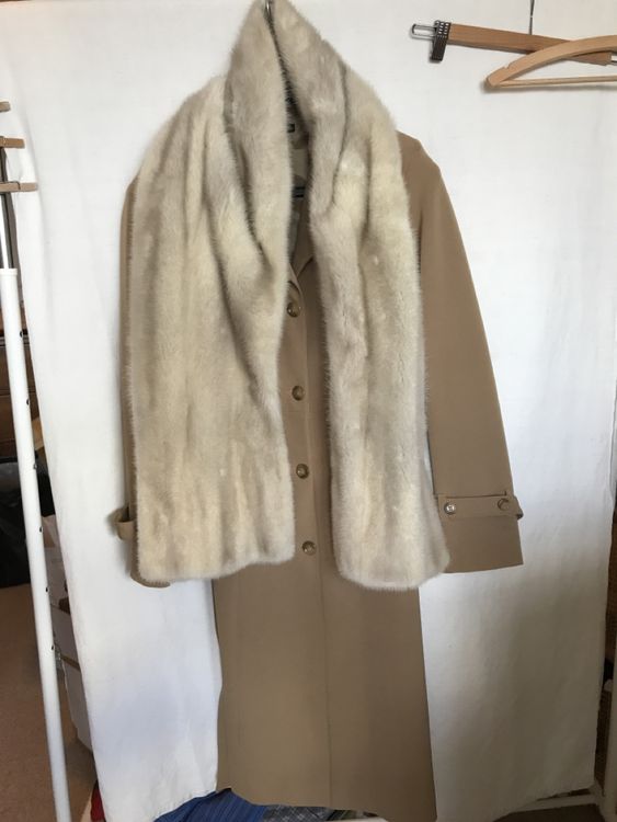 Toque Fourrure Blanche Renard Années 60 Vintage - Taille 56 Occasion Vraie Fourrure