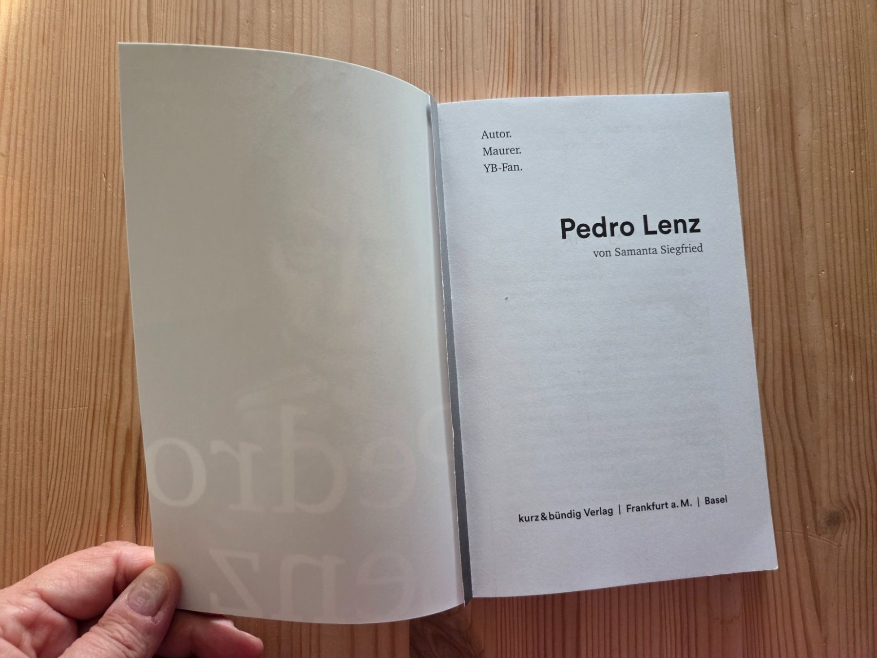 Libri: Pedro Lenz, Samanta Siegfried – Usato da Liestal venduto da ITOlio 1