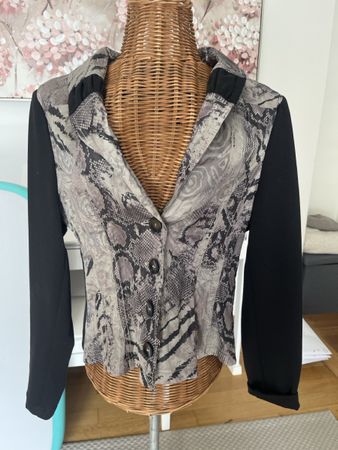 Tuzzi Blazer, Schlangenprint schwarz/grau, 38