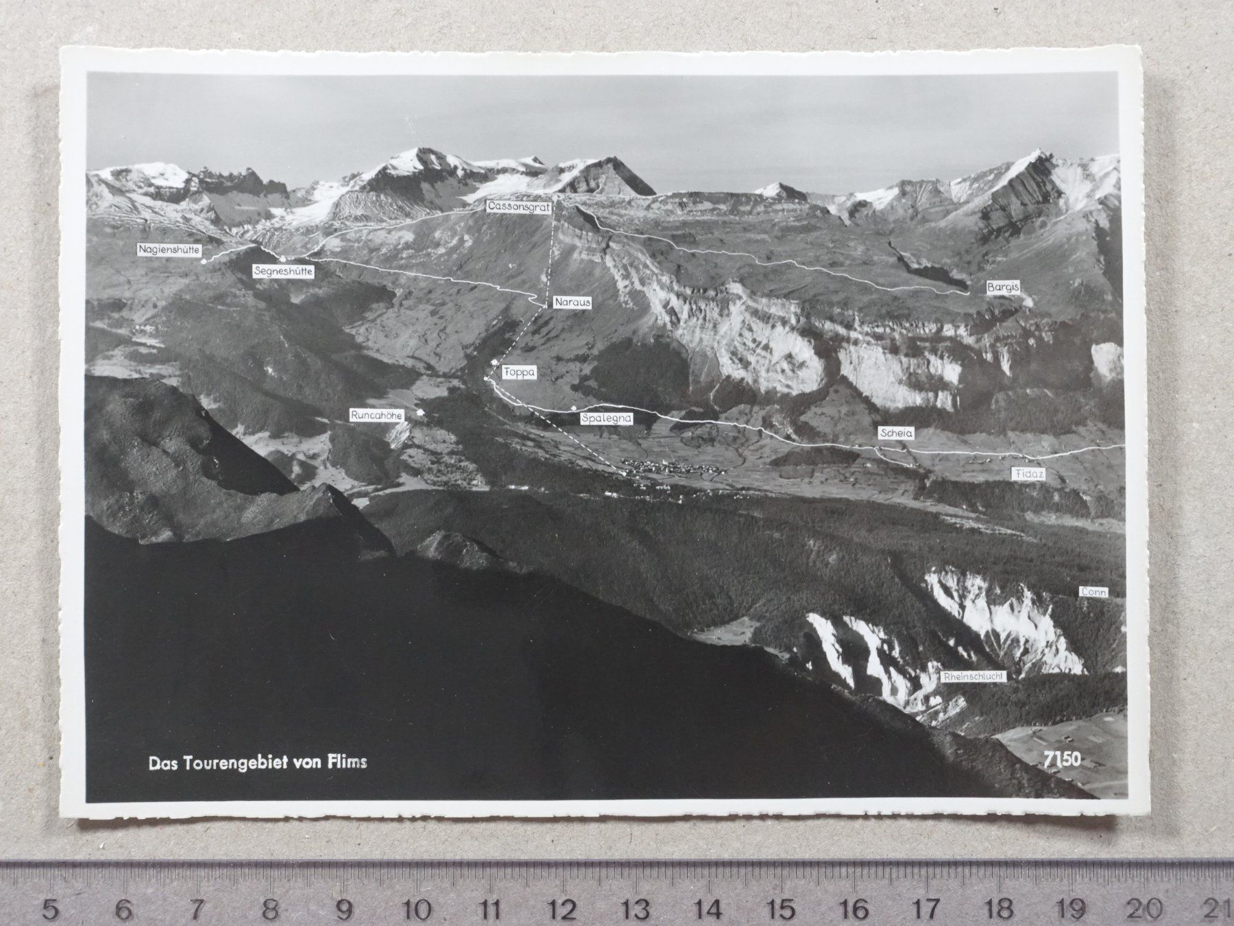 Cartoline postali: Flims, Tourengebiet – Usato da Lenzburg venduto da fh1