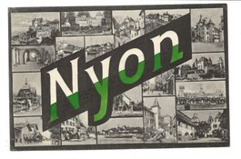 Nyon (VD) 17 Bilder - Stempel Nyon Gare - 1912