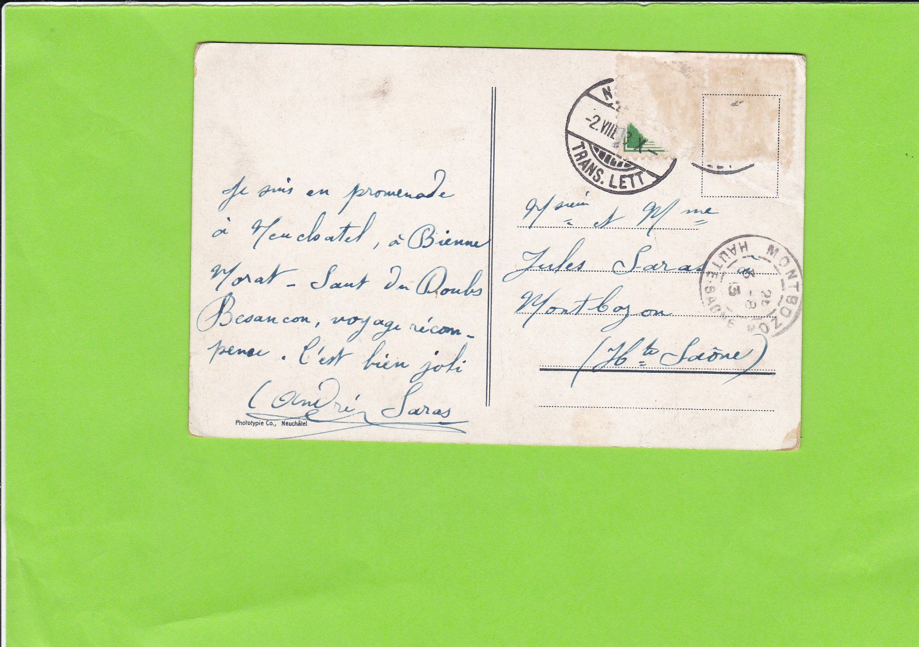 Cartes postales: Neuchâtel – D'occasion à St. Peterzell par neckertal 1