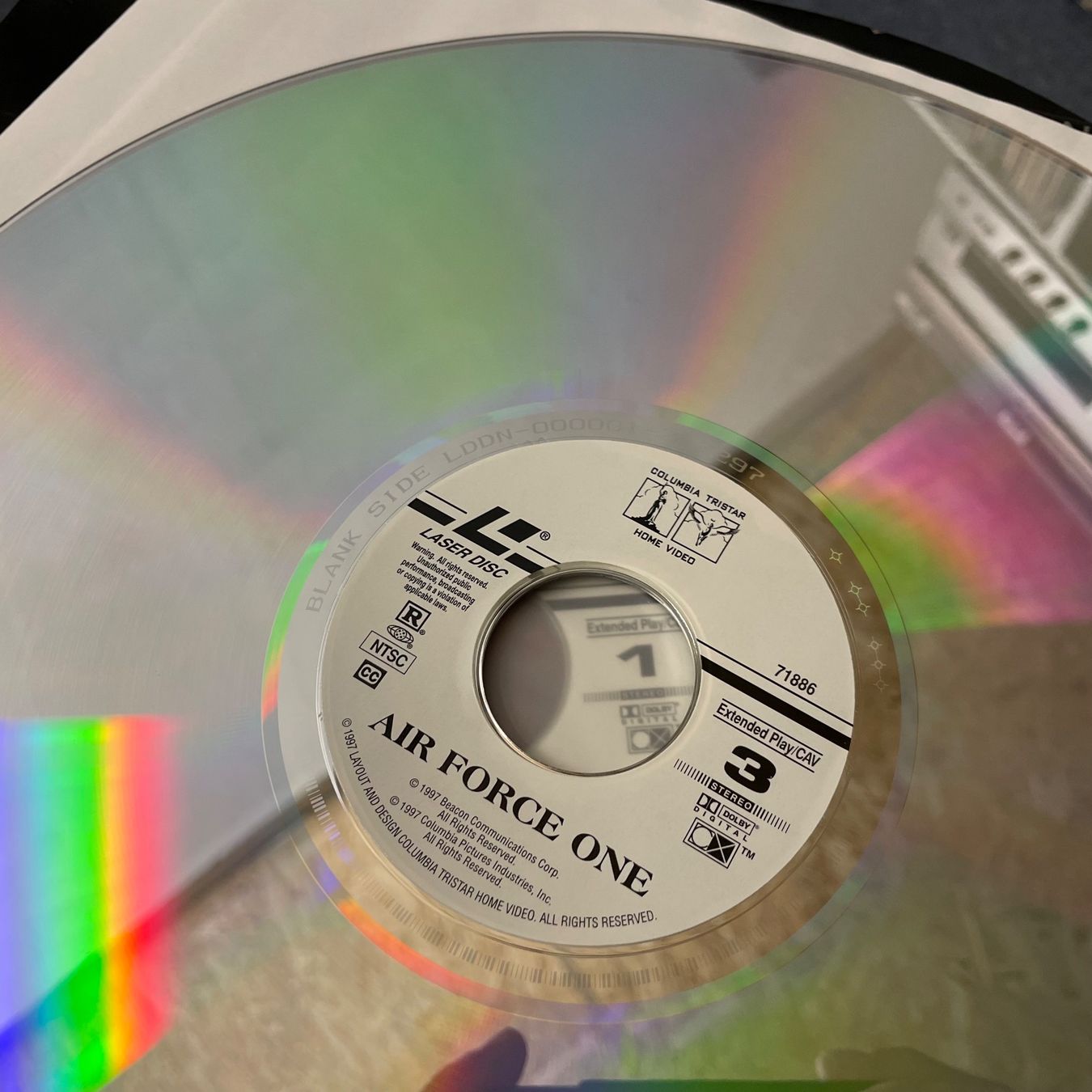 Tutti i DVDs: Harrison Ford: AIR FORCE ONE - LASER DISC - Englisch Orig. – Usato da Stans venduto da Brode 3
