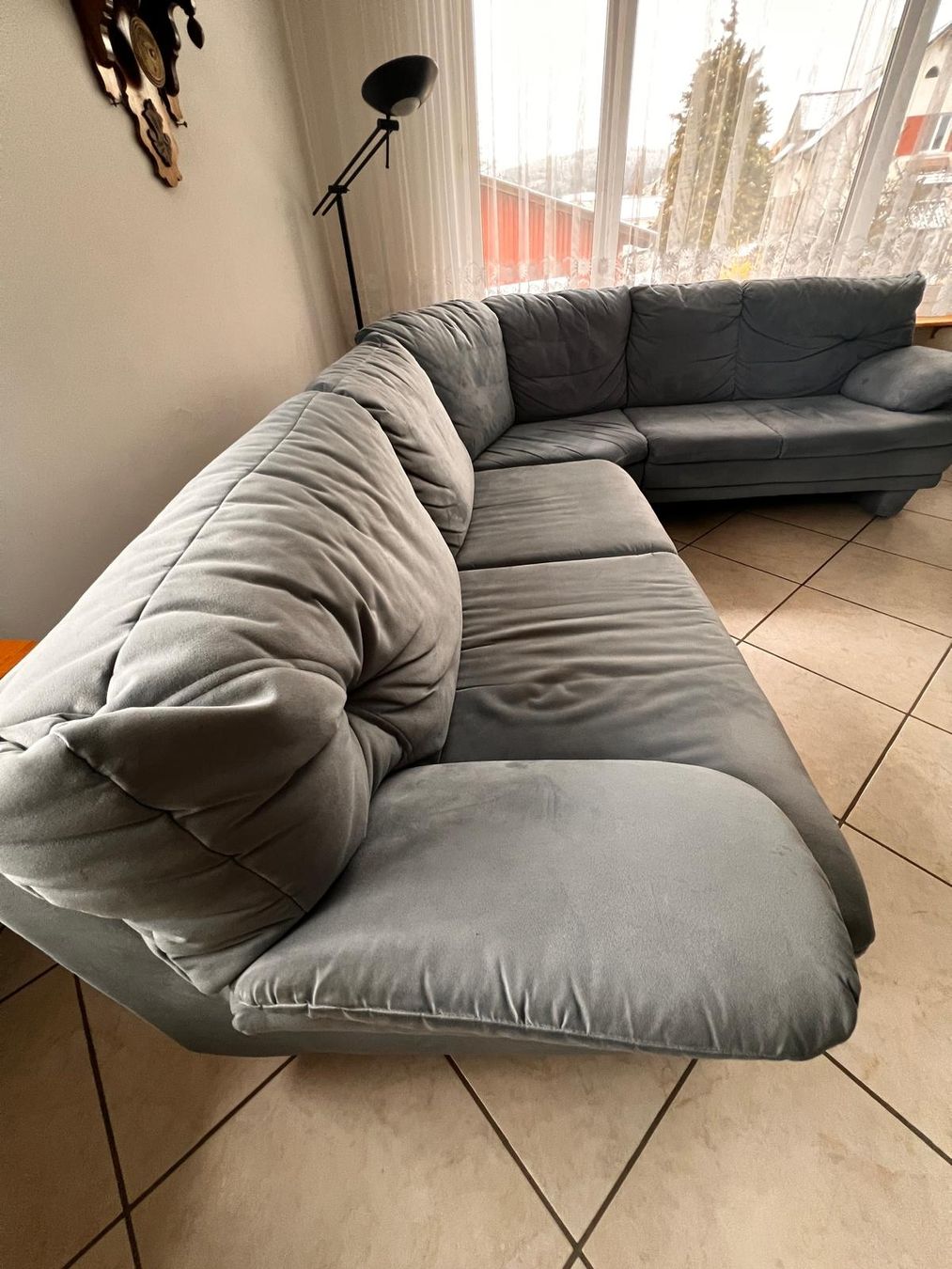 Divani: - Ecksofa blau - – Usato da Wittinsburg venduto da porsche59