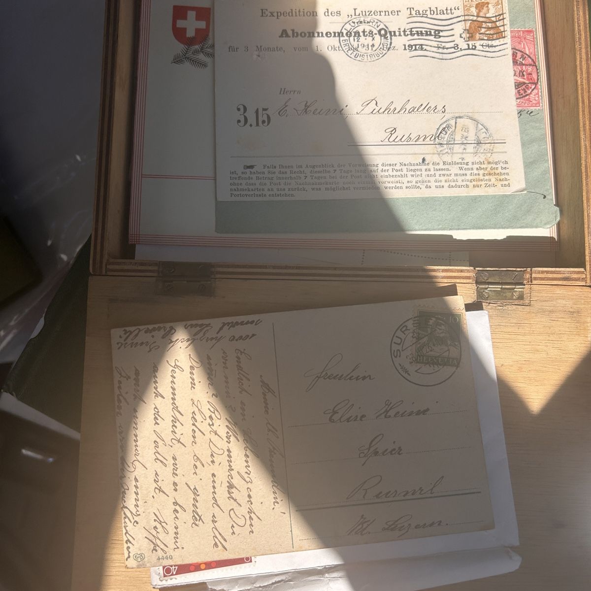 Alle Briefmarken: Historische Briefe/Postkarten ca 1911 – Gebraucht aus Laufen von belleskulptur 2