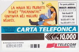Telefonkarte Italien Telecom Italia Pocahontas